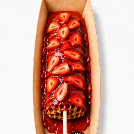Strawberry waffle stick
