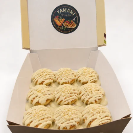 white chocolate mini pancakes