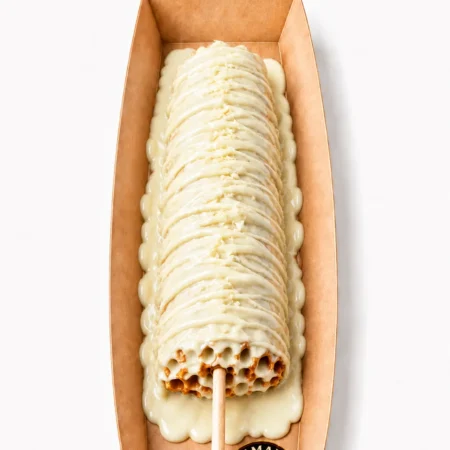White chocolate waffle stick