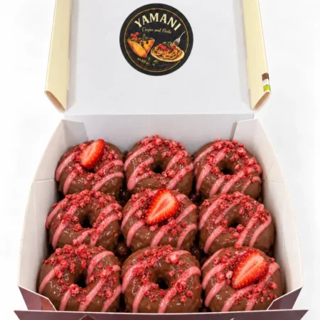 Mini donuts strawberry chocolate